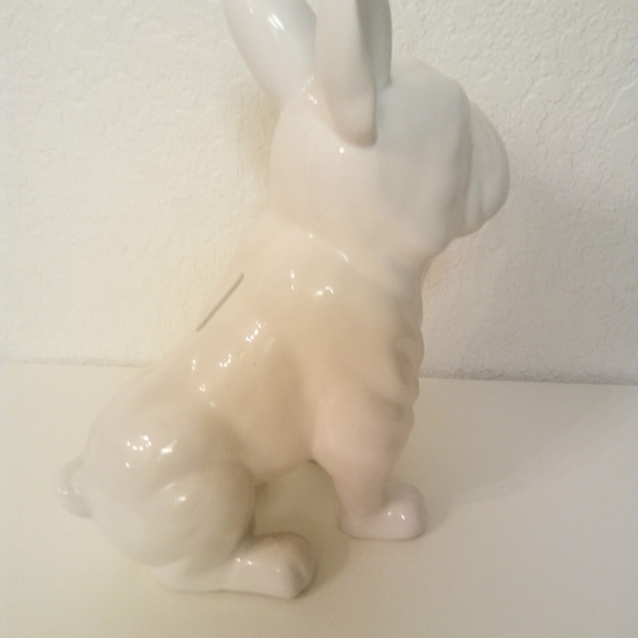 Z Gallerie Ceramic White French Bulldog Piggy Bank - Picture 5 of 8